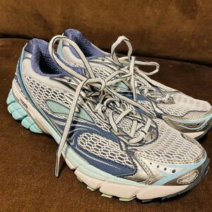 Very Good Brooks Ghost 4 Women Running Shoes 9 US 40.5 EUR Silver Blue